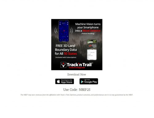 National Bowhunter Education Foundation Partners  with Track’n Trail Blood-trailing Tool